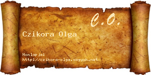 Czikora Olga névjegykártya
